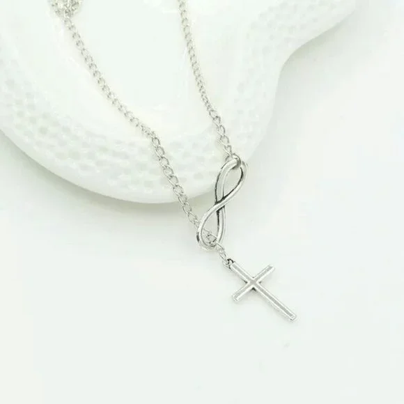 2/$25🍒 INFINITY ✝️ Cross Chain Neckalce - Picture 2 of 3